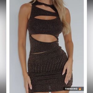 Chic Black Cutout Knit Dress